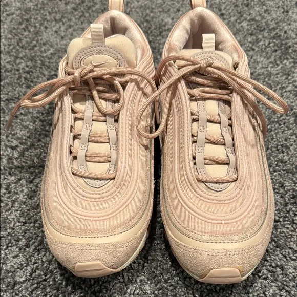 Womens Nike Air Max 97 SE Particle Beige Metallic Pink Bronze Size 8 • EUC - Picture 4 of 10